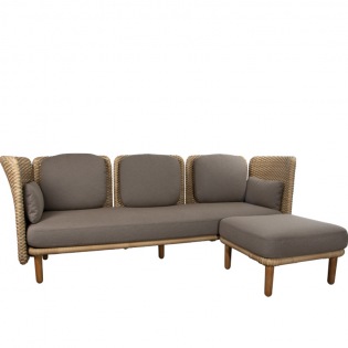 Cane-line ARCH 3-Sitzer mit Hocker