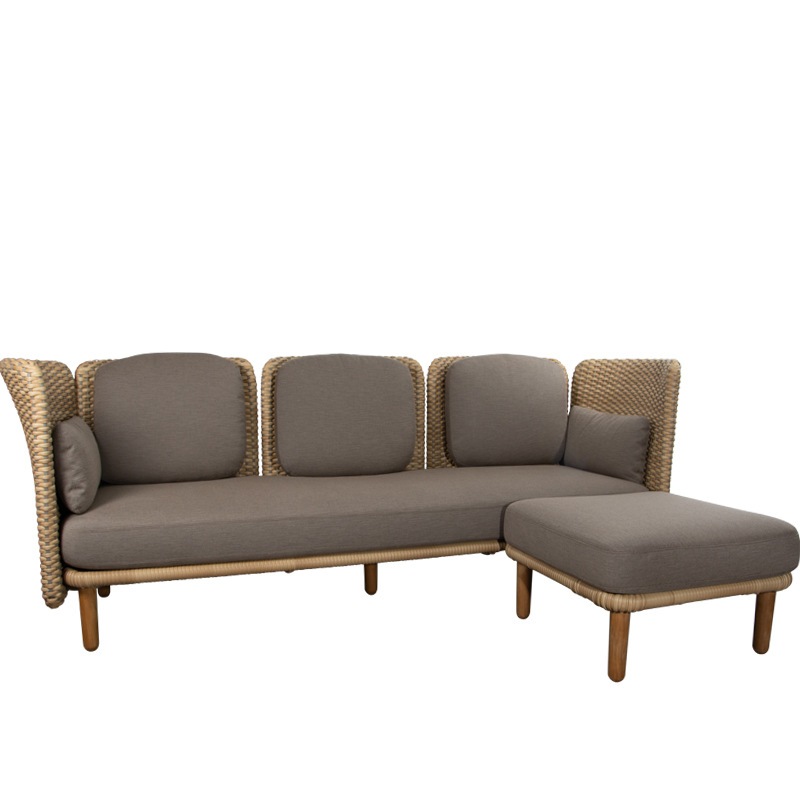 Cane-line ARCH 3-Sitzer mit Hocker